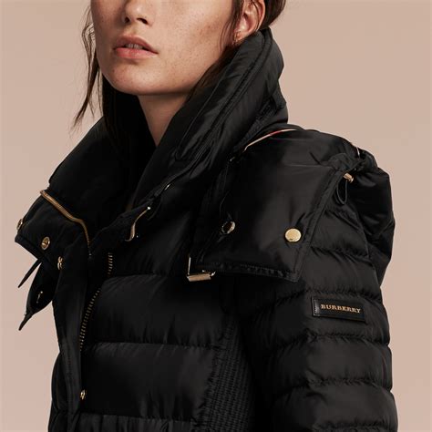 burberry parka black with hood.